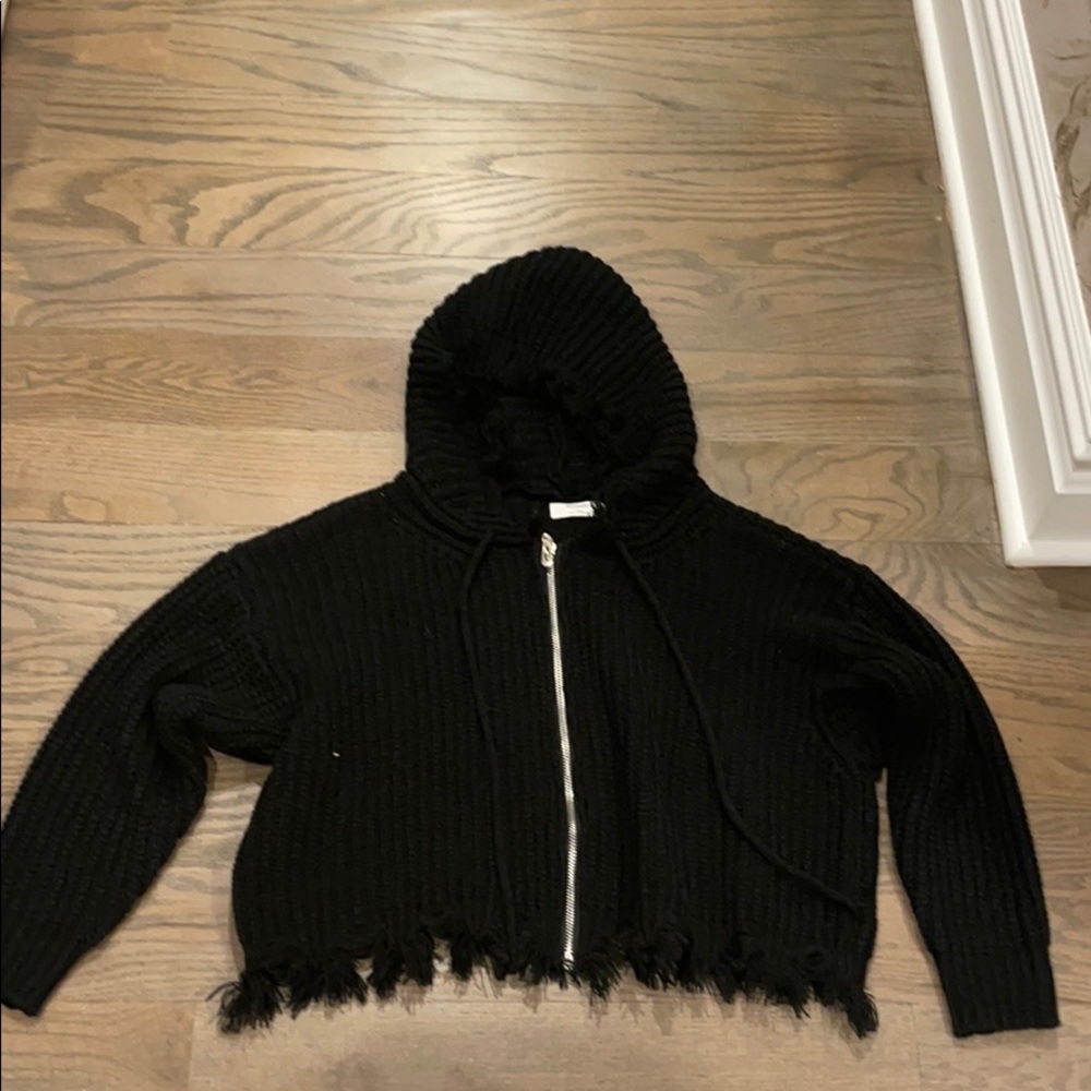 Zip up sweater with hood